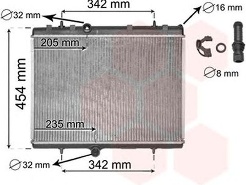 Radiator apa CITROEN C4 Picasso I UD VAN WEZEL 40002267