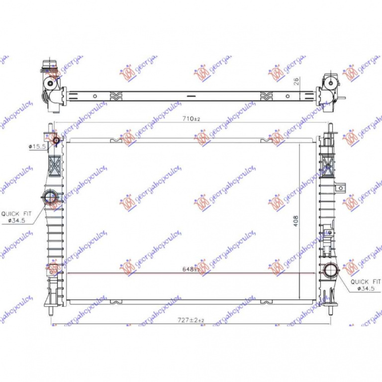 Radiator Apa - Citroen C4 Spacetourer 1999 , 1609961580