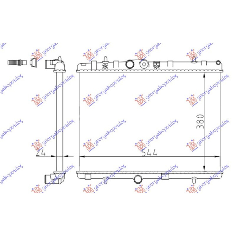 RADIATOR APA CITROEN DS3 2016-> Radiator benzina-diesel M 38x54,4x2,3 PIESA NOUA ANI 2016 2017 2018 2019 2020