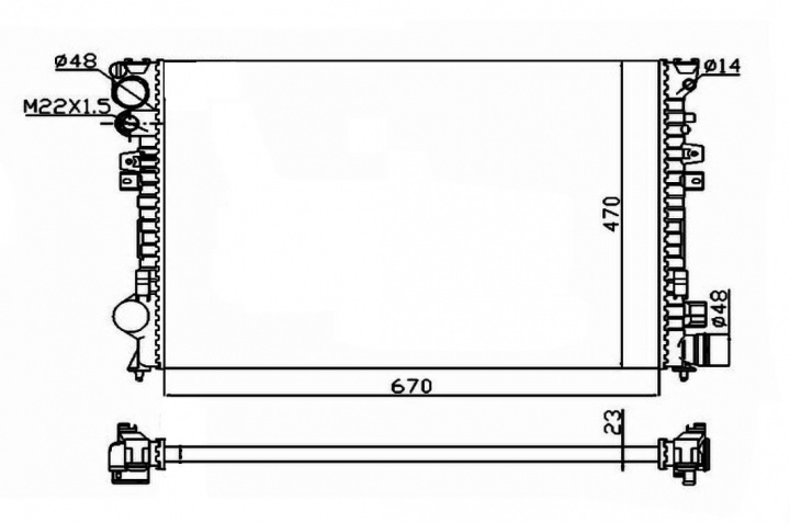 Radiator Apa Citroen Evasion 1 1994 1995 1996 1997 Minivan 58958A