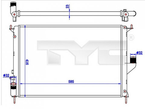 RADIATOR APA DACIA LOGAN 09.2004->2007 Radiator apa pentru benzina - diesel (58x40) PIESA NOUA ANI 2004 2005 2006 2007 2008