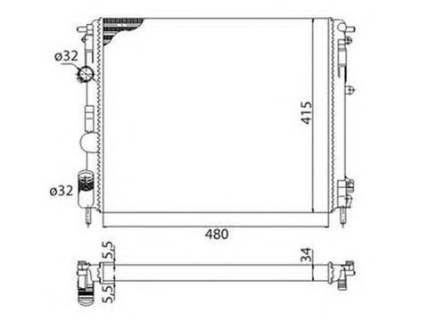 Radiator apa DACIA LOGAN EXPRESS FS MAGNETI MARELLI 350213991003