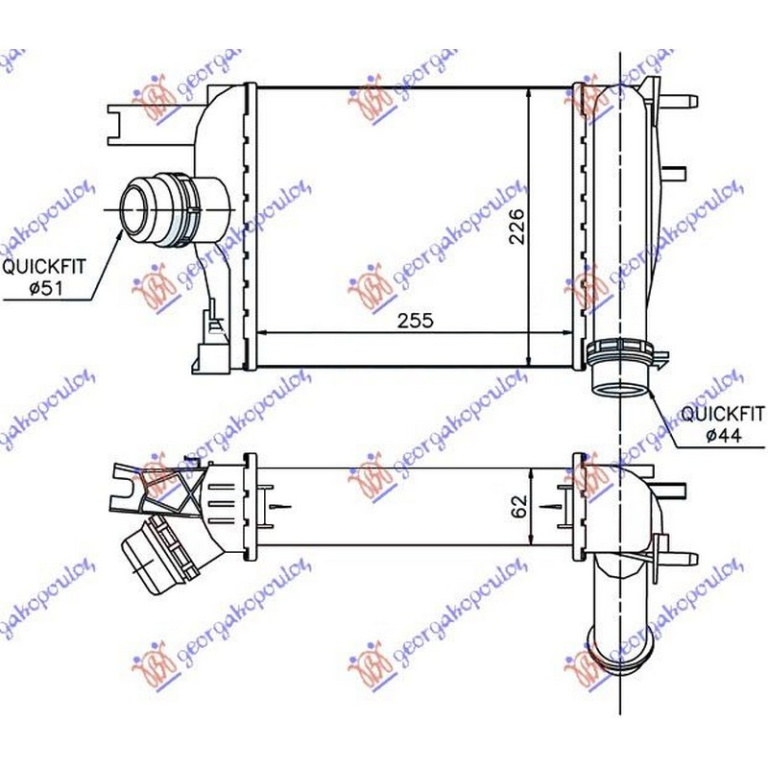 RADIATOR APA DACIA SANDERO 2016-> Radiator apa 