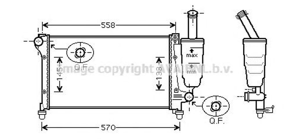 Radiator apa FIAT PANDA Van 169 AVA FT2291