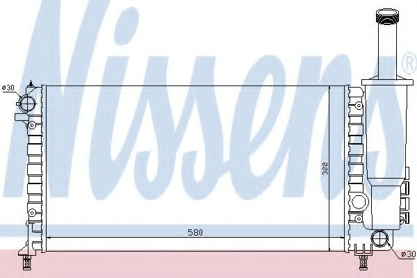 Radiator apa FIAT PUNTO Van (188AX) (2000 - 2009) NISSENS 61881