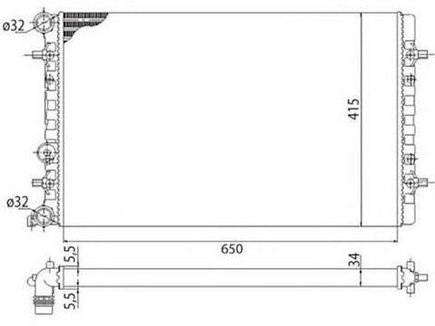 Radiator apa FIAT SCUDO Combinato 220P MAGNETI MARELLI 350213803003