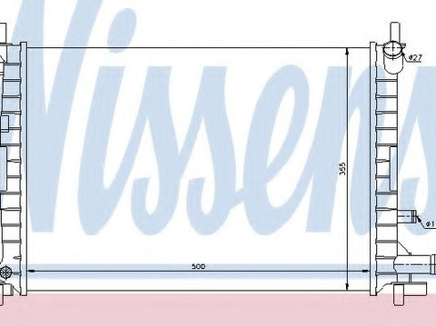 Radiator apa FORD COURIER caroserie (J5_, J3_) (1996 - 2016) NISSENS 62086