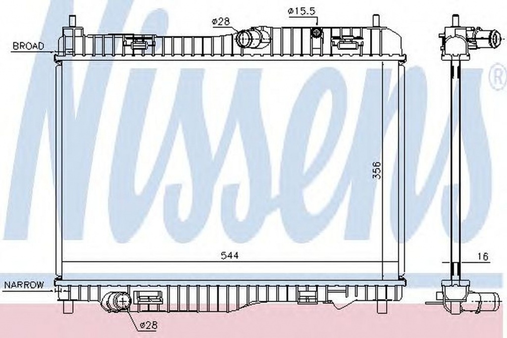 Radiator apa FORD ECOSPORT NISSENS 66858