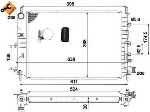 Radiator apa FORD ESCORT CLASSIC Turnier (ANL) (1999 - 2000) NRF 514436