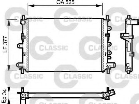 Radiator apa FORD ESCORT CLASSIC Turnier (ANL) (1999 - 2000) VALEO 230856