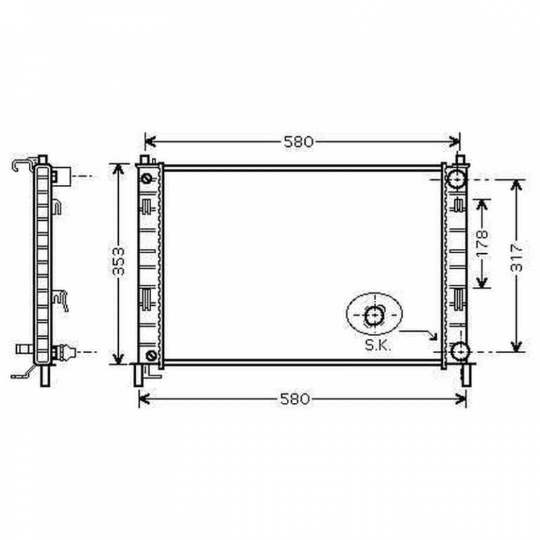 RADIATOR APA FORD FIESTA 2001->2008 Radiator ap
