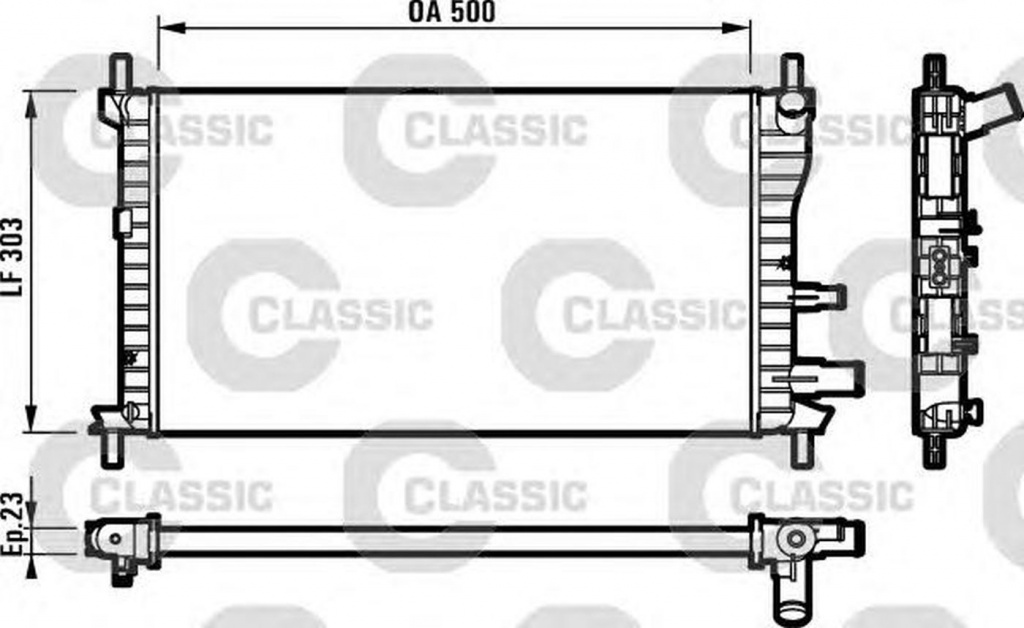 Radiator apa FORD FIESTA caroserie J5 J3 VALEO 231734