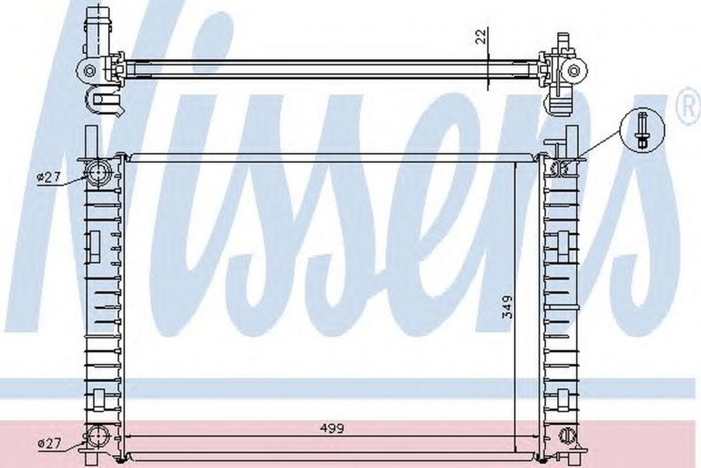 Radiator apa FORD FIESTA V JH JD NISSENS 62027A