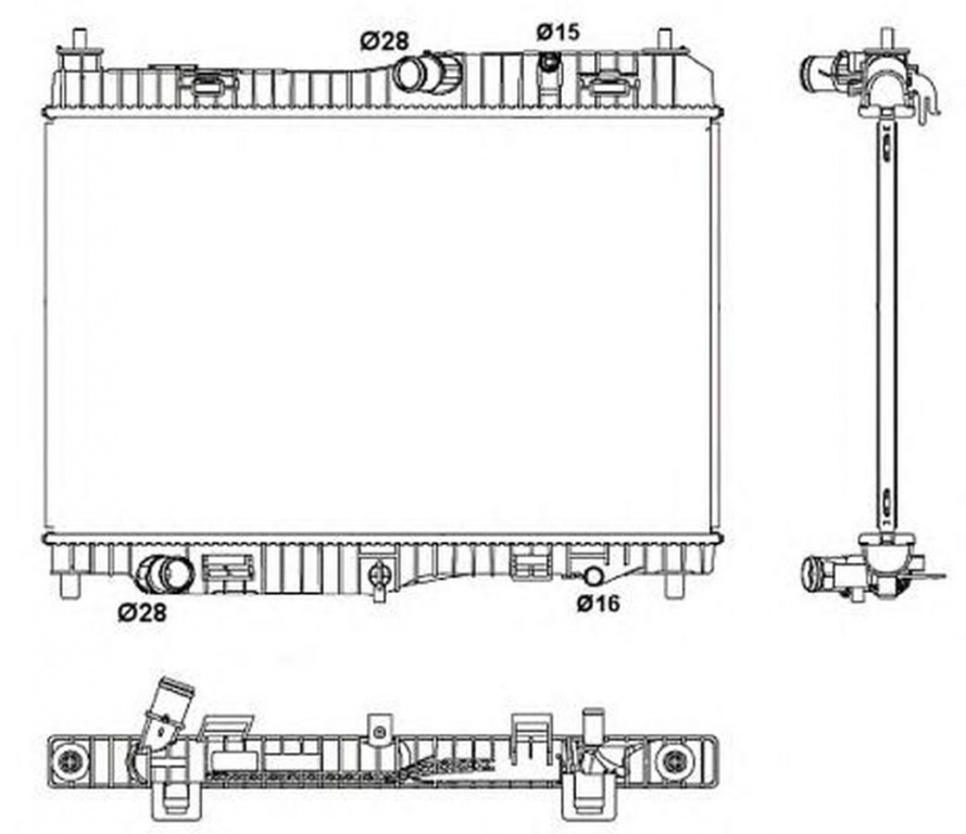 Radiator apa FORD FIESTA VI NRF 53043