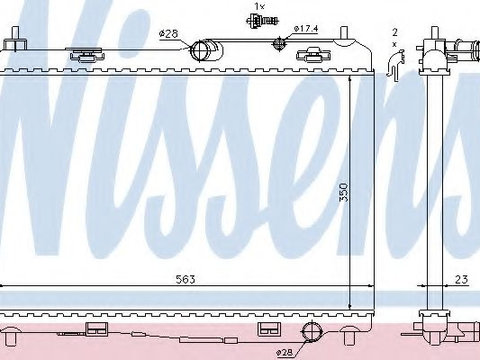 Radiator apa FORD FIESTA VI Van (2009 - 2016) NISSENS 69235