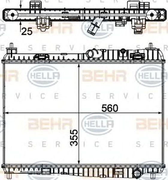 Radiator apa FORD FIESTA VI Van HELLA 8MK 376 754-761