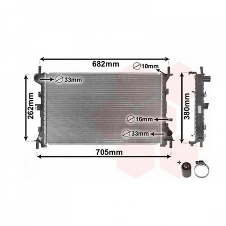RADIATOR APA FORD FOCUS 1 1998->2004 Radiator apa pentru 1,4 - 1,6 - 1,8L cu/fara aer conditionat (60x35,8) PIESA NOUA ANI 1998 1999 2000 2001 2002 2003 2004