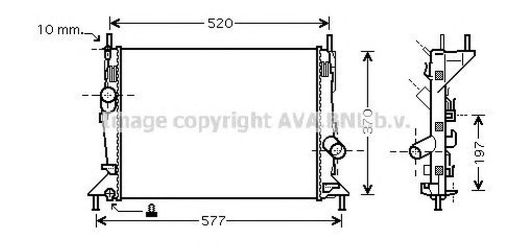 Radiator apa FORD FOCUS II Cabriolet AVA FD2368