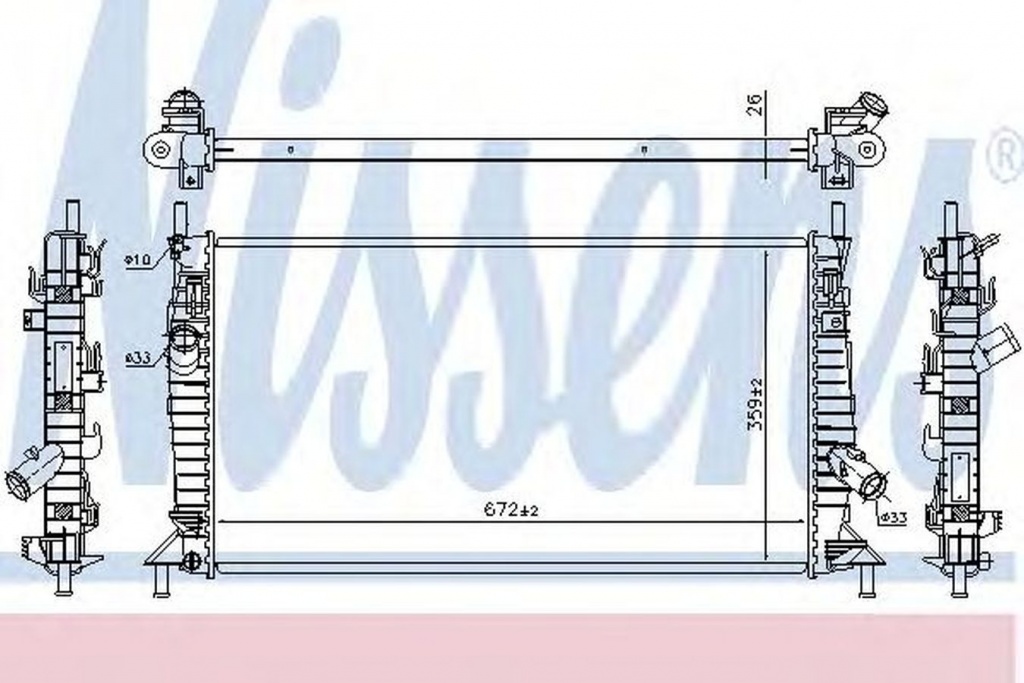 Radiator apa FORD FOCUS II DA NISSENS 62017A