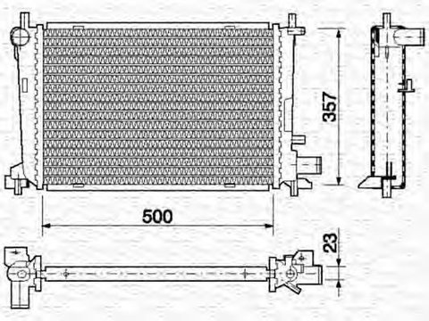 Radiator apa FORD PUMA EC MAGNETI MARELLI 350213711000