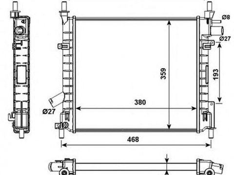 Radiator apa FORD STREET KA RL2 NRF 53989