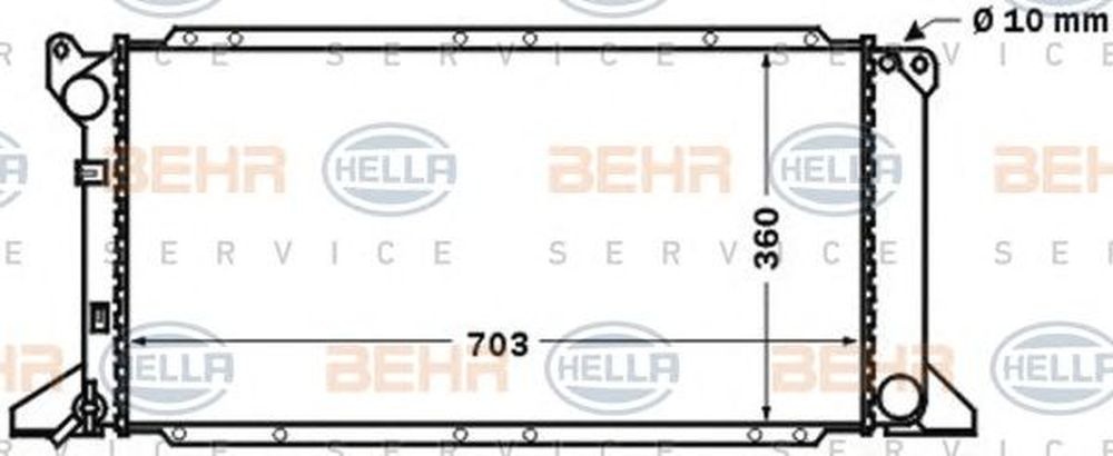 Radiator apa FORD TRANSIT bus E HELLA 8MK 376 768-181