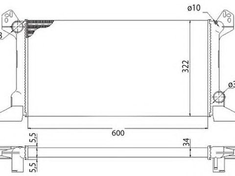 Radiator apa FORD TRANSIT caroserie E MAGNETI MARELLI 350213513003