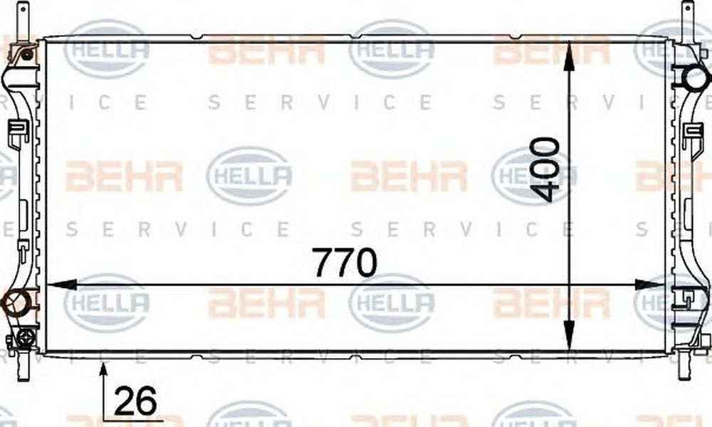 Radiator apa FORD TRANSIT caroserie FA HELLA 8MK 376 764-111