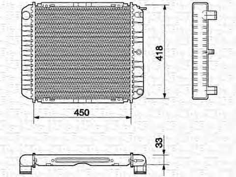 Radiator apa FORD TRANSIT platou sasiu E MAGNETI MARELLI 350213657000