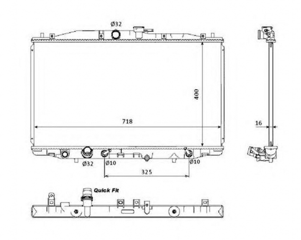 Radiator apa HONDA ACCORD VII Tourer CM NRF 53393