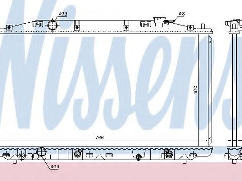 Radiator apa HONDA ACCORD VIII TOURER (2008 - 2016) NISSENS 68096