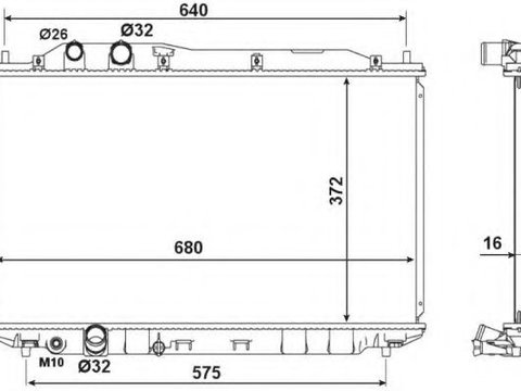 Radiator apa HONDA CIVIC VIII limuzina (FD, FA) (2005 - 2016) NRF 53534