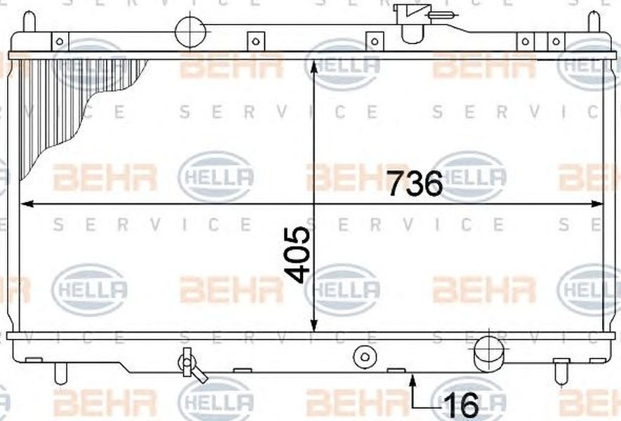 Radiator apa HONDA CR-V II RD HELLA 8MK 376 768-311