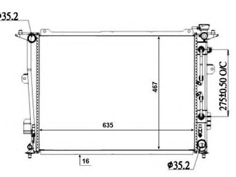 Radiator apa HYUNDAI GENESIS (BH) (2008 - 2016) NRF 50135