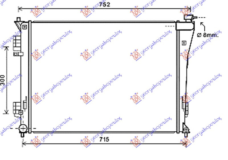 Radiator apa HYUNDAI i40 11- Cod 25310-3Z250