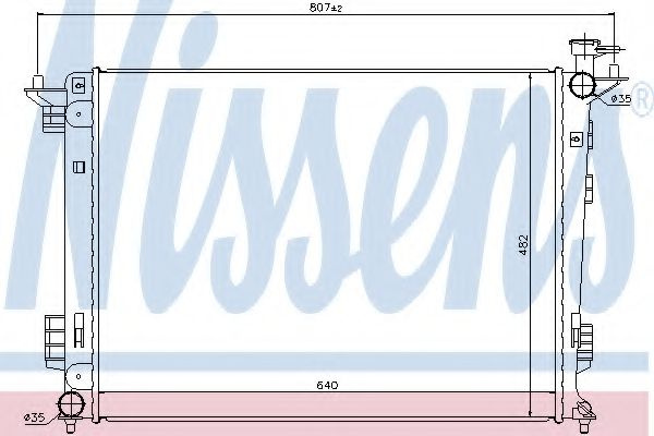 Radiator apa HYUNDAI ix35 (LM, EL, ELH) (2009 - 2016) NISSENS 67515