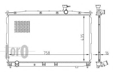 Radiator apa HYUNDAI SANTA FÉ II (CM) (2005 - 2016) LORO 019-017-0020-B