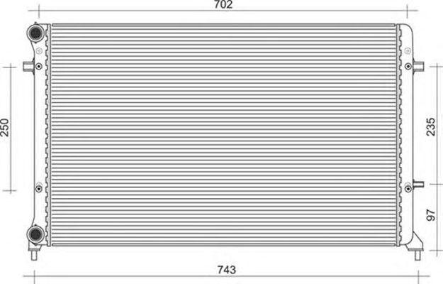 Radiator apa IVECO DAILY II platou sasiu MAGNETI MARELLI 350213854000