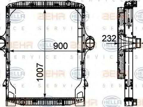 Radiator apa IVECO EuroStar HELLA 8MK376722161