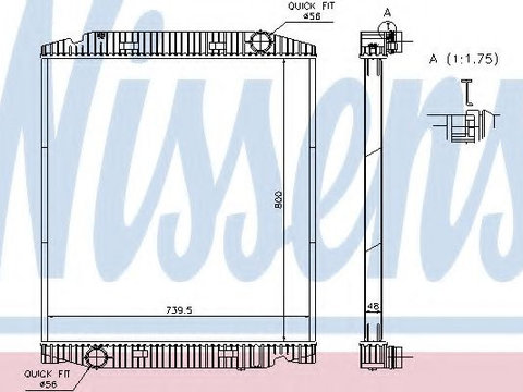 Radiator apa IVECO Stralis (2002 - 2016) NISSENS 63330A