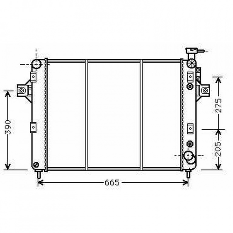 RADIATOR APA JEEP GRAND CHEROKEE 1998->2004 Radiator apa pentru (59,8X55) 4.7cc +CV automata PIESA NOUA ANI 1998 1999 2000 2001 2002 2003 2004