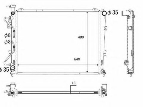 Radiator apa KIA CARENS III (UN) (2006 - 2016) NRF 58554