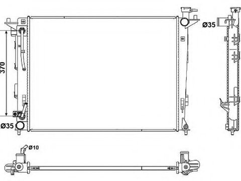 Radiator apa KIA SPORTAGE (SL) (2009 - 2016) NRF 53051