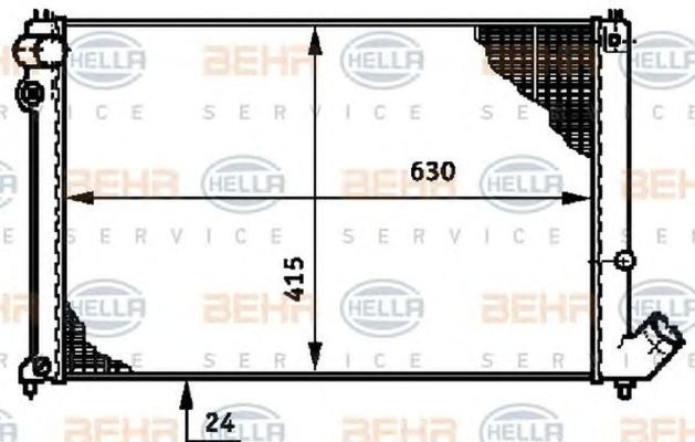 Radiator apa LADA NIVA 2121 HELLA 8MK376719631
