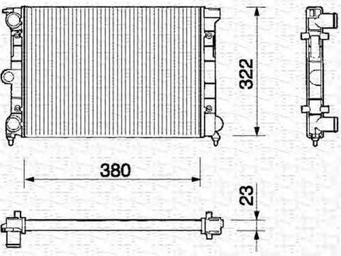 Radiator apa LANCIA DEDRA 835 MAGNETI MARELLI 350213215000