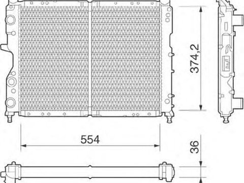 Radiator apa LANCIA DELTA I 831AB0 MAGNETI MARELLI 350213257000