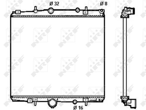 Radiator Apa Lancia Phedra 2 2002 2003 2004 2005 2006 2007 2008 Minivan 3.0i AT (204 hp) 58313