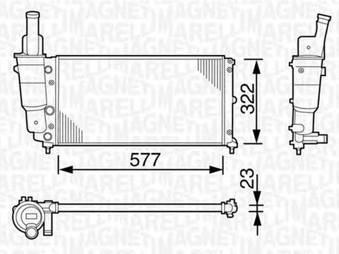 Radiator apa LANCIA Y 840A MAGNETI MARELLI 350213114000