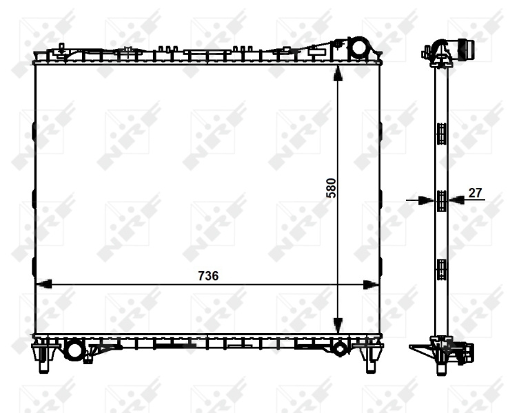 RADIATOR APA ~ LAND ROVER RANGE ROVER SPORT II (L494) 3.0 D350 MHEV 4x4 2.0 Si4 4x4 3.0 SCV6 4x4 3.0 P400 MHEV 4x4 3.0 D250 MHEV 4x4 3.0 D300 MHEV 4x4 3.0 D300 4x4 2.0 P400e PHEV 4x4 3.0 D350 4x4 5.0 SCV8 4x4 3.0 P360 MHEV 4x4 3. ~ NRF 59174 ~ NRF