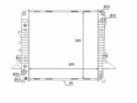 Radiator apa LAND ROVER RANGE ROVER SPORT (LS) (2005 - 2013) NRF 58463